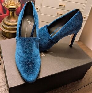 Blue Glitter Women's Heels